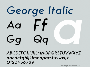 George-Italic Version 1.003图片样张