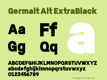 GermaltAlt-ExtraBlack Version 1.000图片样张