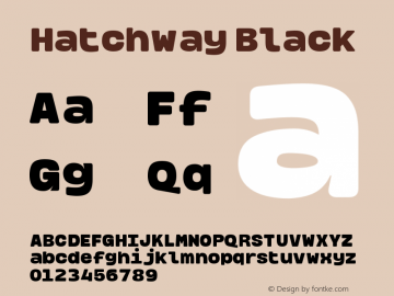 Hatchway-Black Version 1.000;hotconv 1.0.109;makeotfexe 2.5.65596图片样张