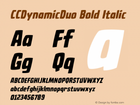 CCDynamicDuo Bold Italic Version 2.000;hotconv 1.0.109;makeotfexe 2.5.65596图片样张