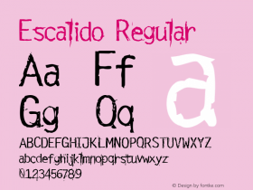 Escalido Regular Version 001.000 Font Sample