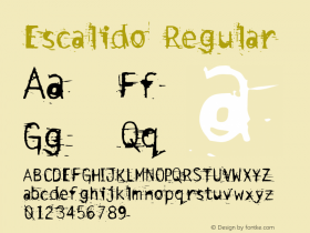 Escalido Regular Version 1.000;PS 001.000;hotconv 1.0.38 Font Sample