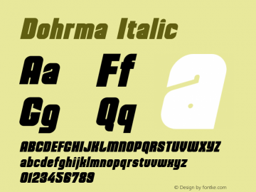 Dohrma-Italic 1.000图片样张