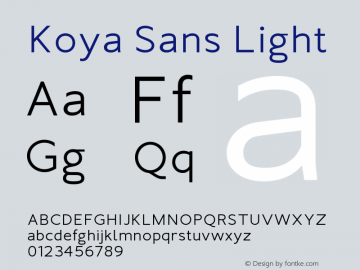 KoyaSans-Light Version 1.000 | wf-rip DC20190615图片样张