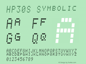 HP30S Symbolic Evaluation version Font Sample