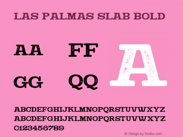 LasPalmasSlab-Bold Version 1.000图片样张