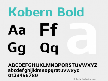 Kobern-Bold Version 1.001;PS 001.001;hotconv 1.0.56;makeotf.lib2.0.21325图片样张