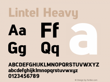 Lintel Heavy Version 1.001;PS 001.001;hotconv 1.0.70;makeotf.lib2.5.58329图片样张