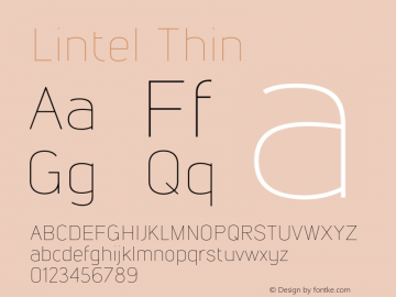 Lintel Thin Version 1.001;PS 001.001;hotconv 1.0.70;makeotf.lib2.5.58329图片样张