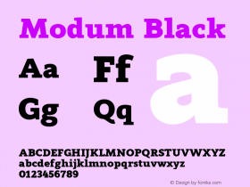 Modum Black Version 1.000;PS 001.000;hotconv 1.0.70;makeotf.lib2.5.58329图片样张