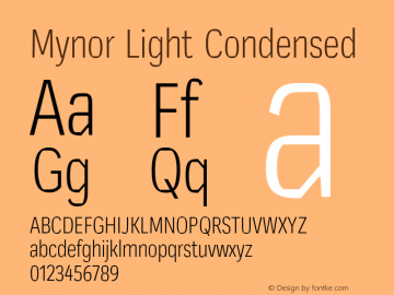 Mynor Light Condensed Version 001.000 January 2019图片样张