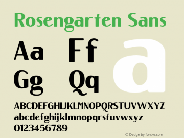 Rosengarten-Sans Version 1.000图片样张