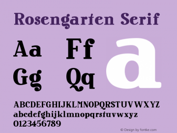 Rosengarten-Serif Version 1.000图片样张