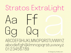 Stratos-ExtraLight Version 1.004;PS 1.4;hotconv 1.0.88;makeotf.lib2.5.647800图片样张