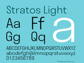 Stratos-Light Version 1.004;PS 1.4;hotconv 1.0.88;makeotf.lib2.5.647800图片样张