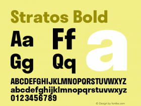 Stratos-Bold Version 1.004;PS 1.4;hotconv 1.0.88;makeotf.lib2.5.647800图片样张