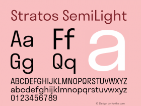 Stratos-SemiLight Version 1.004;PS 1.4;hotconv 1.0.88;makeotf.lib2.5.647800图片样张