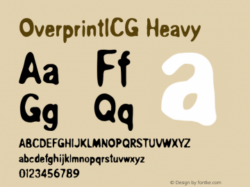 OverprintICG Heavy 001.000 Font Sample