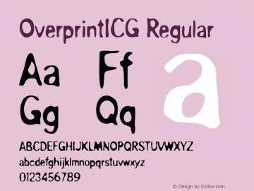 OverprintICG Regular 001.000 Font Sample