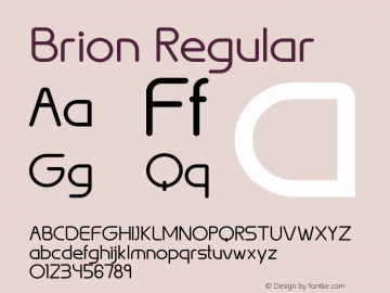 Brion-Regular Version 1.00图片样张