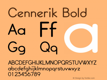 Cennerik-Bold Version 1.06图片样张
