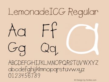 LemonadeICG Regular 001.000 Font Sample