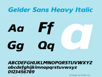 GelderSans-HeavyItalic Version 1.20图片样张