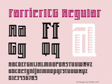 FarrierICG Regular 001.000 Font Sample