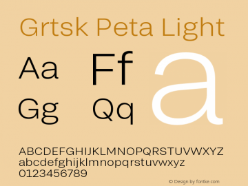 Grtsk Peta Light Version 1.000图片样张
