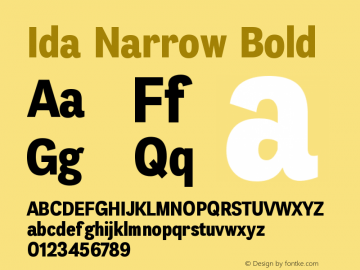 Ida-NarrowBold Version 1.002图片样张