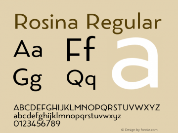 Rosina-Regular Version 1.10图片样张