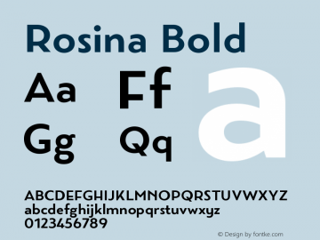 Rosina-Bold Version 1.10图片样张