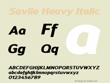 Savile-HeavyItalic Version 1.10图片样张