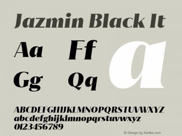 Jazmin Black It Version 1.001;hotconv 1.0.109;makeotfexe 2.5.65596图片样张