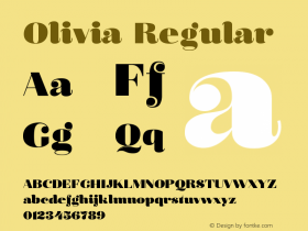 Olivia Regular Version 1.000 | w-rip DC20180125图片样张