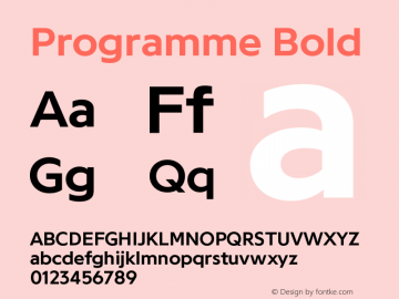 Programme-Bold Version 1.000图片样张