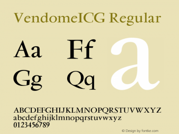 VendomeICG Regular 001.000图片样张