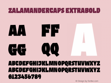 ZalamanderCaps-Extrabold Version 1.000;PS 001.000;hotconv 1.0.49;makeotf.lib2.0.14853图片样张