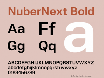 NuberNext Bold Version 001.002 February 2020图片样张