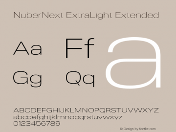 NuberNext ExtraLight Extended Version 001.002 February 2020图片样张
