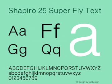 Shapiro 25 Super Fly Text Version 2.000图片样张