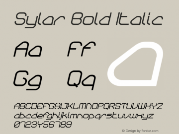 Sylar Bold Italic Version 001.000图片样张