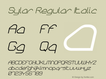 Sylar Regular Italic Version 001.000图片样张