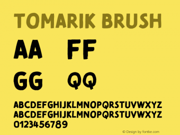 Tomarik Brush Version 1.000;PS 001.000;hotconv 1.0.88;makeotf.lib2.5.64775图片样张