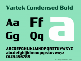 Vartek Condensed Bold Version 001.000 November 2020图片样张