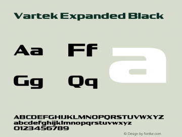 Vartek Expanded Black Version 001.000 November 2020图片样张