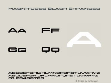 Magnitudes Black Expanded Version 1.000;hotconv 1.0.109;makeotfexe 2.5.65596图片样张