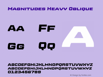 Magnitudes Heavy Oblique Version 1.000;hotconv 1.0.109;makeotfexe 2.5.65596图片样张