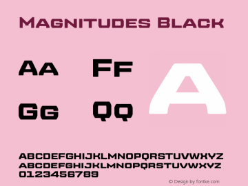Magnitudes Black Version 1.000;hotconv 1.0.109;makeotfexe 2.5.65596图片样张
