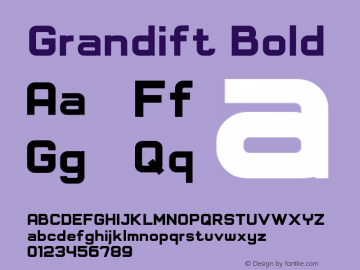 Grandift-Bold Version 1.000图片样张
